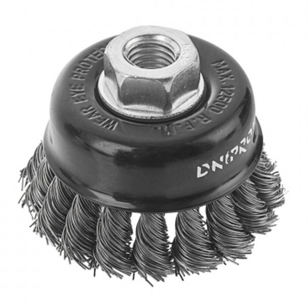 Diskveida birste, metāla, pīti sari 75mm T75-V DNIPRO-M