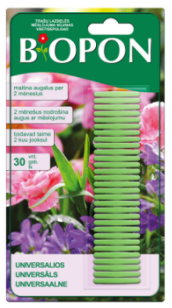 Universālie mēslojumu stienīši Biopon, 30 gab.