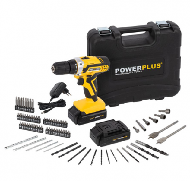 Urbjmašīna 20V 2xLi-Ion + 74 piederumi POWX00820 POWERPLUS X