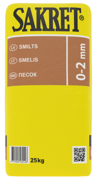 SMILTS SAKRET 0 - 2 MM 25KG
