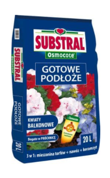 Augsne āra augiem universālā + Osmocote mēslojums Substral, 20 L