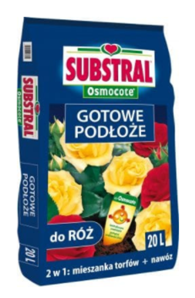 Augsne rozēm + Osmocote mēslojums Substral, 20 L