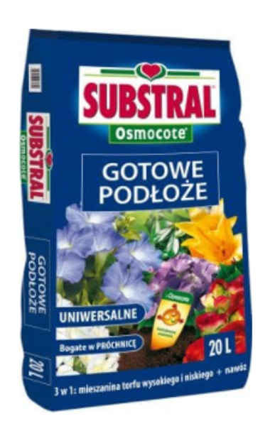 Augsne telpaugiem universālā + Osmocote mēslojums Substral, 20 L