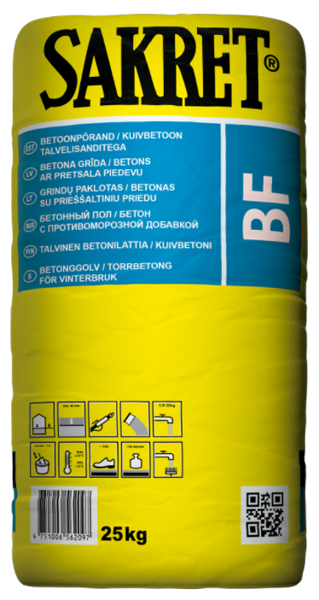 BETONS AR PRETSALA PIEDEVU SAKRET BF C25 25KG