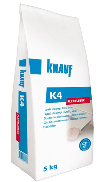 KNAUF K4 FLEXKLEBER 5kg īpaši elastīga flīžu līme