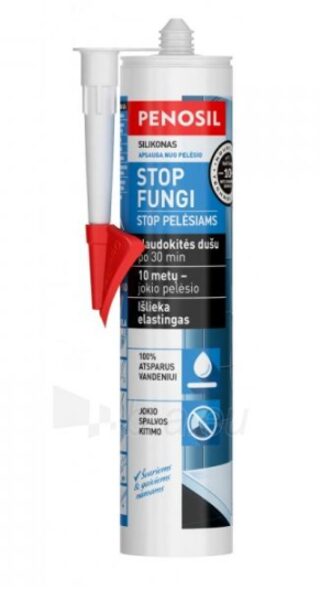 Sanitārais silikona hermētiķis penosil stop fungi caursp.310ml