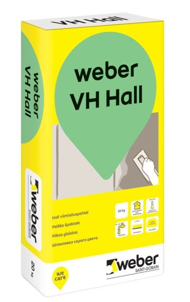 Weber VH pelēks (ex Vetonit VH pelēks) 20kg špaktele mitrumizturīga