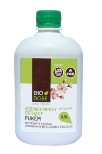 Organisks mēslojuma koncentrāts puķēm Vermicompost Extract, 500 ml
