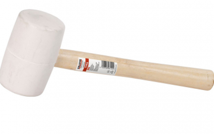 Gumijas āmurs, balts, koka kāts 900g Kreator