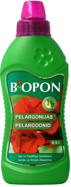 Mēslojums pelargonijām Biopon, 500 ml