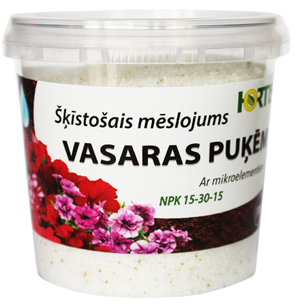 Hortis Šķīstošais mēslojums vasaras puķēm 1kg