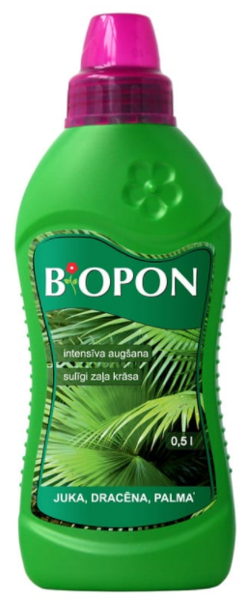 Šķidrs mēslojums jukkām, dracēnām, palmām Biopon, 500 ml