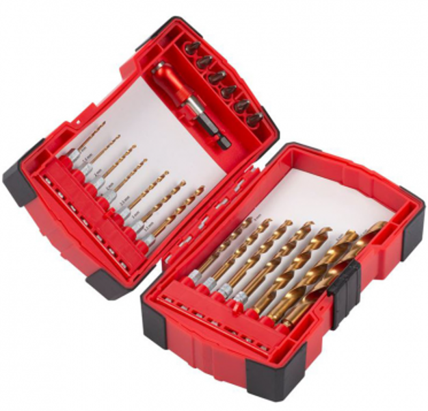 Uzgaļu un urbju (metālam, kokam) komplekts (21gab.) Kreator