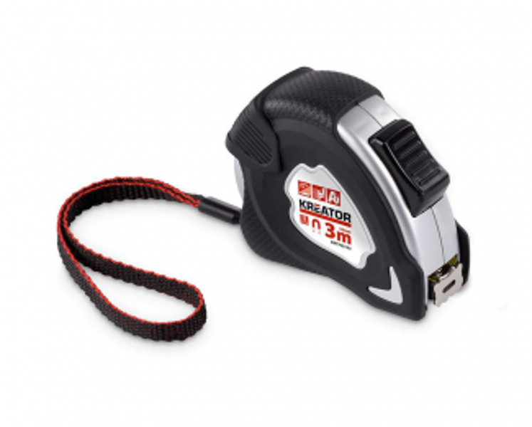 Mērlente alumīnija gumijas korpusā 3mx16mm Kreator