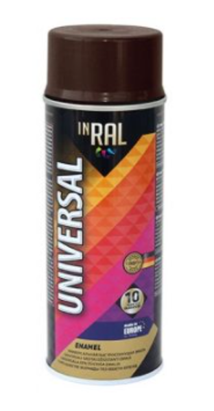 Aerosola krāsa inral universal enamel 400ml 15 ral8017 šokolādes