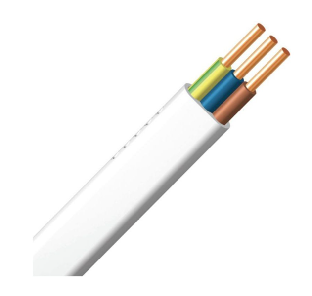 KABELIS YDY(BVVP), 3X1.5, BALTS, 100M (CENA PAR 1M)