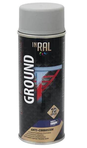 Antikorozijas aerosols grunts inral ground 400ml ral9003 balts