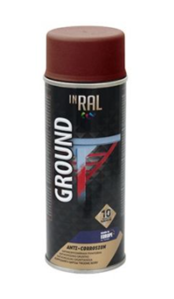 Antikorozijas aerosols grunts inral ground 400ml ral3009 sarkans