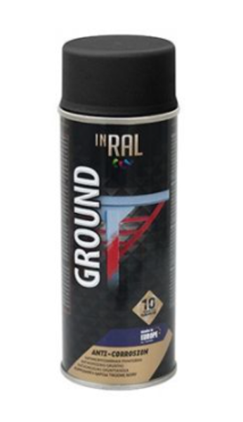 Antikorozijas aerosols grunts inral ground 400ml ral9011 melna