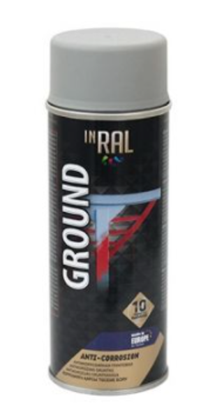Antikorozijas aerosols grunts inral ground 400ml ral7040 pelēks