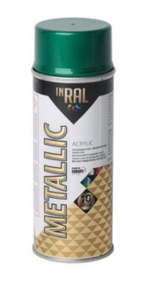 Aerosols akrila laka inral metallic 400ml zaļš