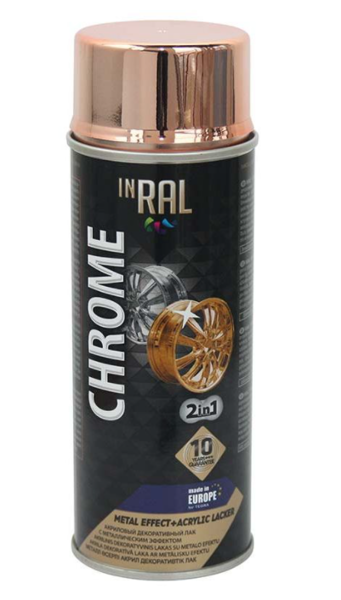 Akrila laka aerosols inral crome 400ml zelta