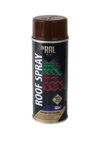 Emalja aerosols jumtam inral roof spray 400ml šokolādes