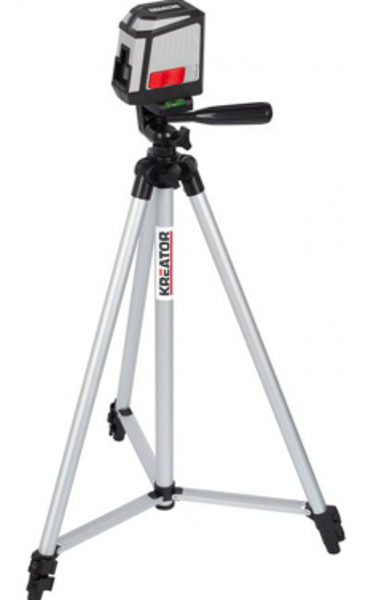 Krustlīniju lāzera līmeņrādis, līdz 12m + statīvs  Kreator
