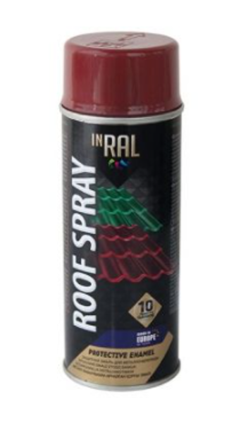 Emalja aerosols jumtam inral roof spray ral3005 tumši sarkana
