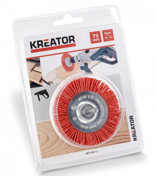 Diskveida birste Ø75mm, neilona sari Kreator