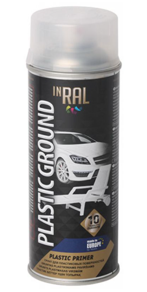 Aerosola grunts inral plastic ground 400 ml, caurspīdīga
