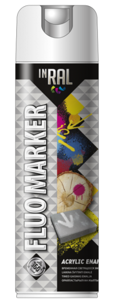 Krāsa marķēšanai inral fluo marker 400ml balta