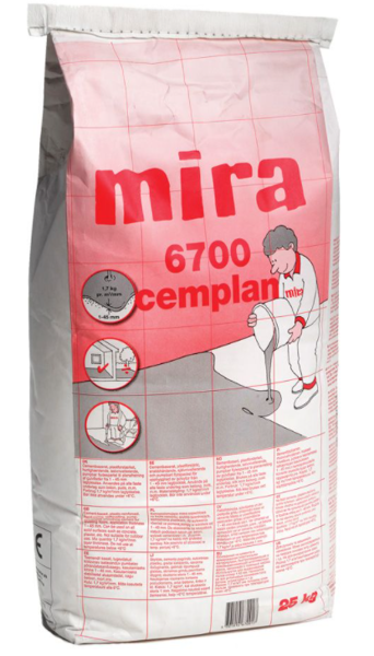PAŠIZLĪDZINOŠS LĪDZINĀTĀJS BETONA GRĪDĀM MIRA CEMPLAN 6700 CT-C25-F5 1-45MM 25KG