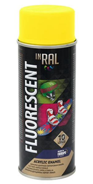 Emalja aerosols inral fluorescent 400ml dzeltena