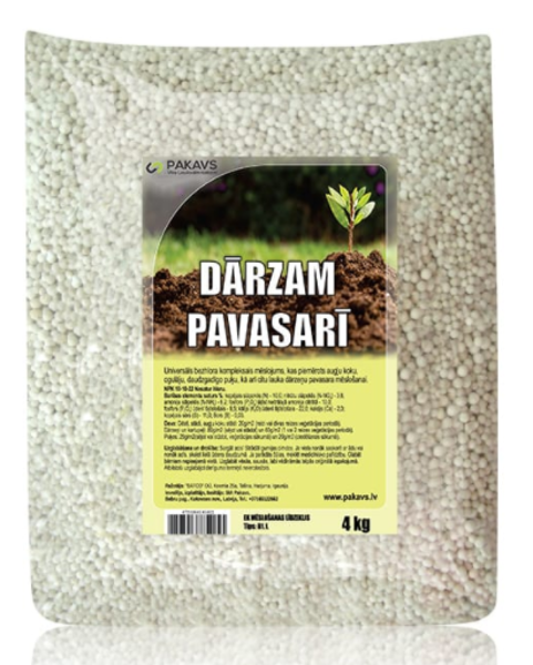 Mēslojums dārzam pavasarī, 4 kg
